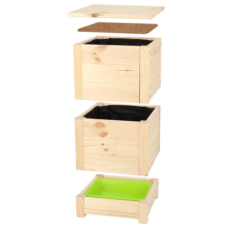 Esschert Design USA - Vente Pot - Composteur à vers, Bois, Naturel0
