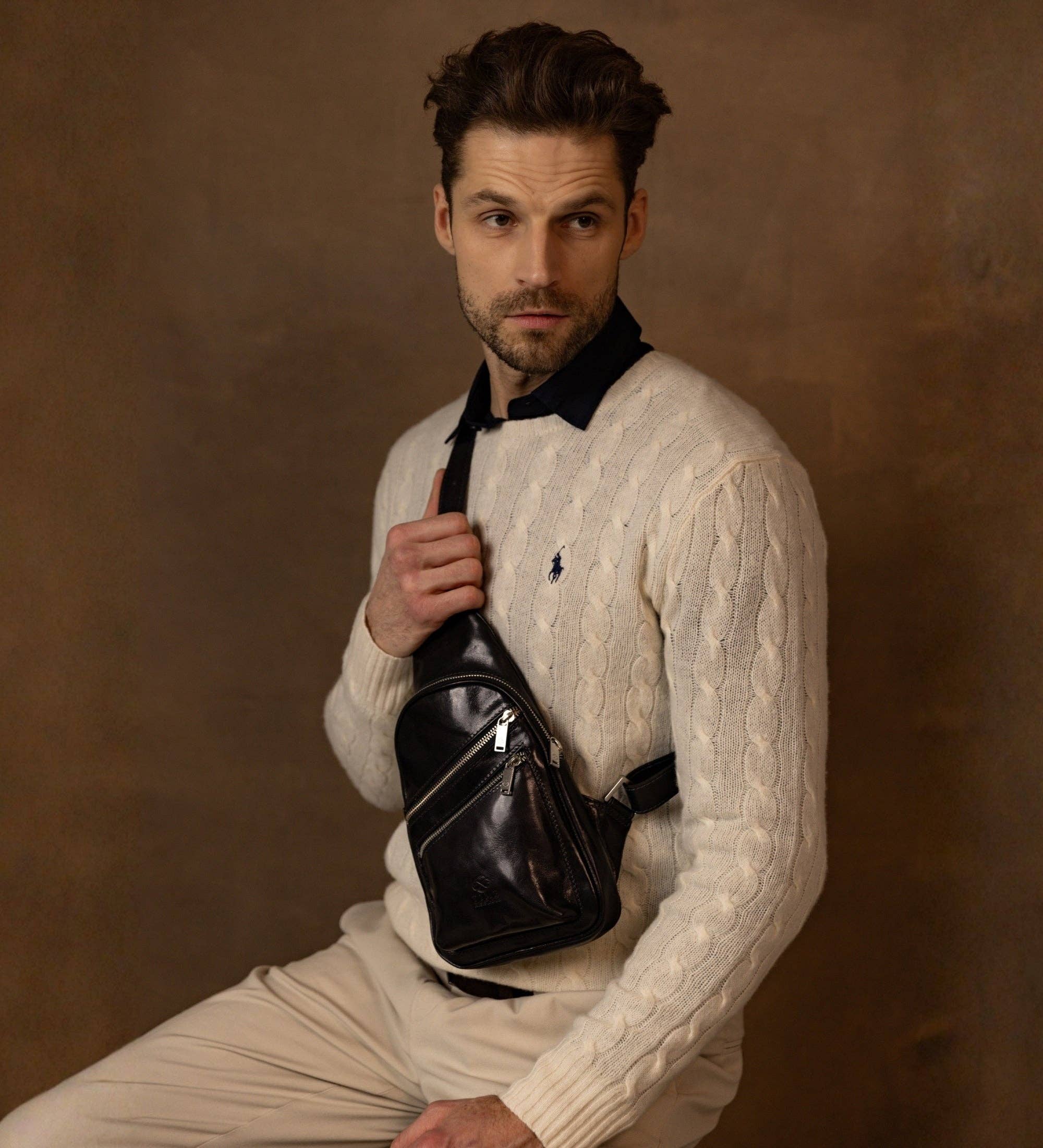 Time Resistance - Wholesale Crossbodytas - Heren - Leren Schoudertas - Catch-2215