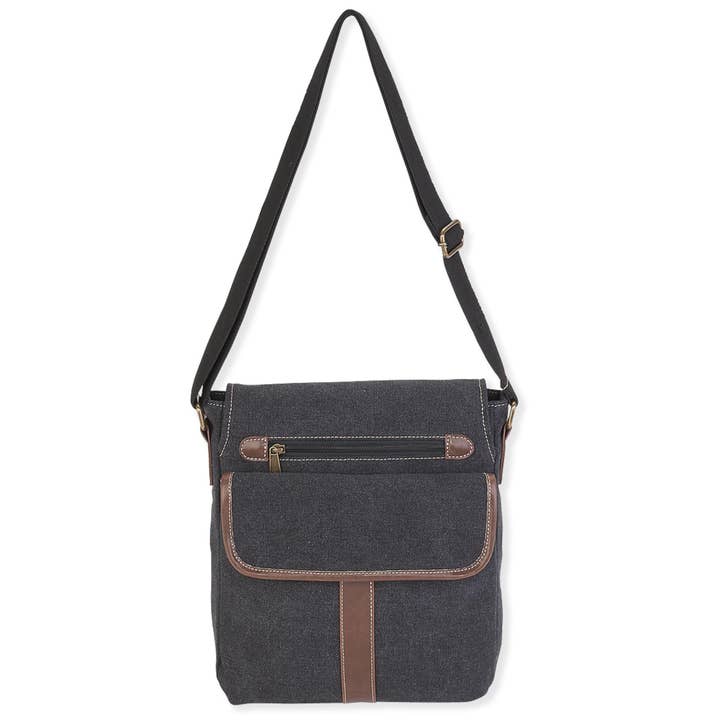 Black, Essex Crossbody Cotton Canvas for wholesale by Headwear & Handbag Collections by Sun 'N' Sand