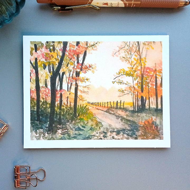 Kathryn Paul Fine Art - Wholesale Stationery/Notecard Set - Autumn Watercolor Notecard Set: Fall Foliage Art Cards4