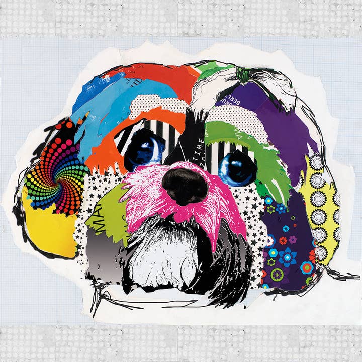 #120808 <br> Shih Tzu <br> Impresión en lienzo de arte de perro para venta al por mayor de Michel Keck LLC