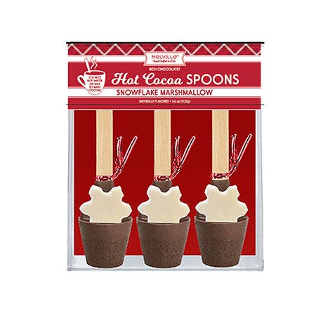 Melville Candy Company - Wholesale Hot Cocoa Spoon - Snowflake Marshmallow Hot Chocolate Spoons