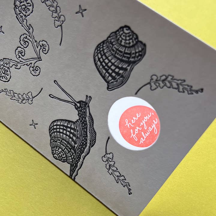 Blackbird Letterpress - Vendita all'ingrosso Biglietti d'amore - qui per te sempre in carta velina A22