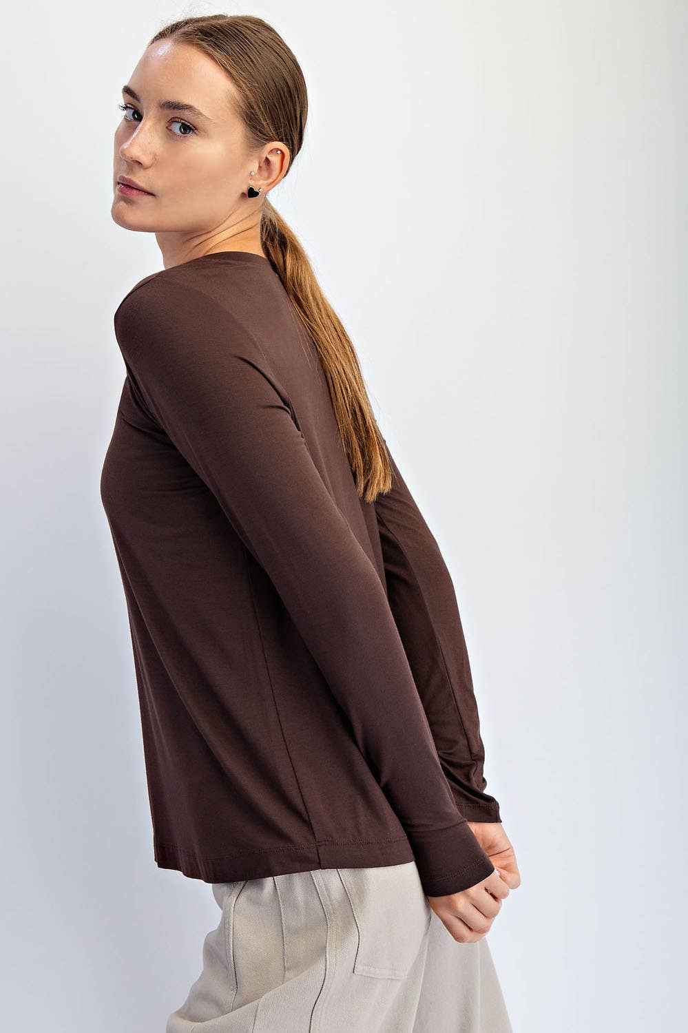 Rae Mode - Wholesale Lounge Top - Women's - VISCOSE MODAL LONG SLEEVE TOP21