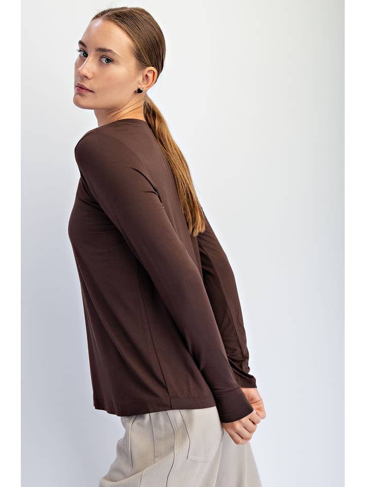 Rae Mode - Wholesale Lounge Top - Women's - VISCOSE MODAL LONG SLEEVE TOP21
