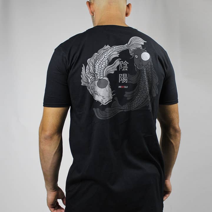 Koi Yin & Yang Tee - Black/White for wholesale by Inner Beast Clothing