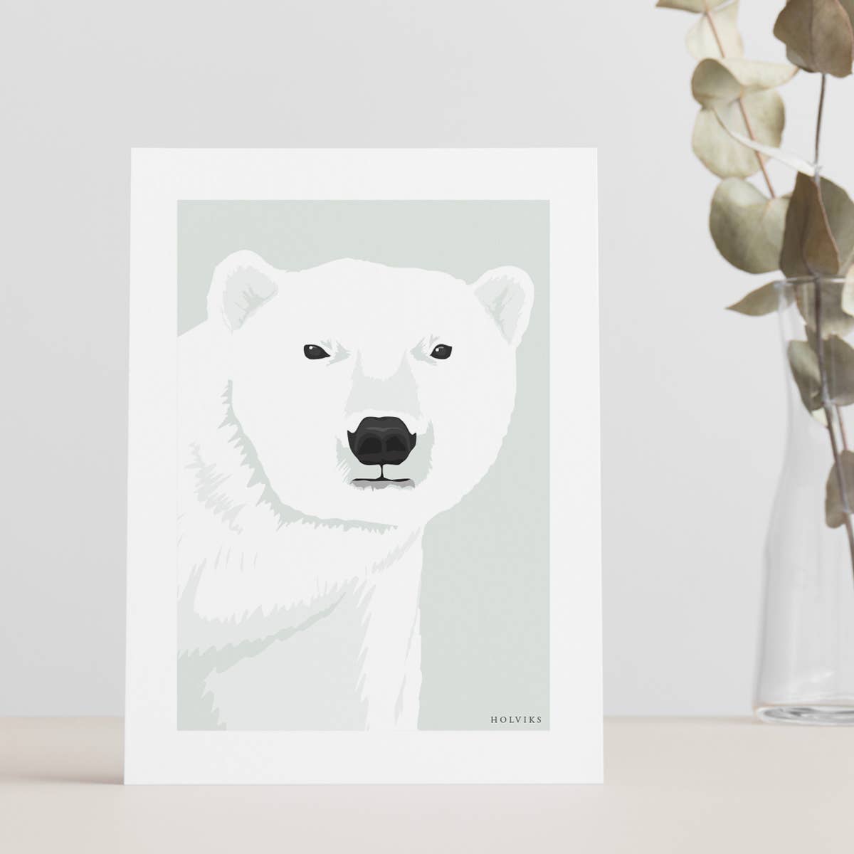 Holviks – Engroshandel Kunsttryk – Kunstkort med isbjørn2