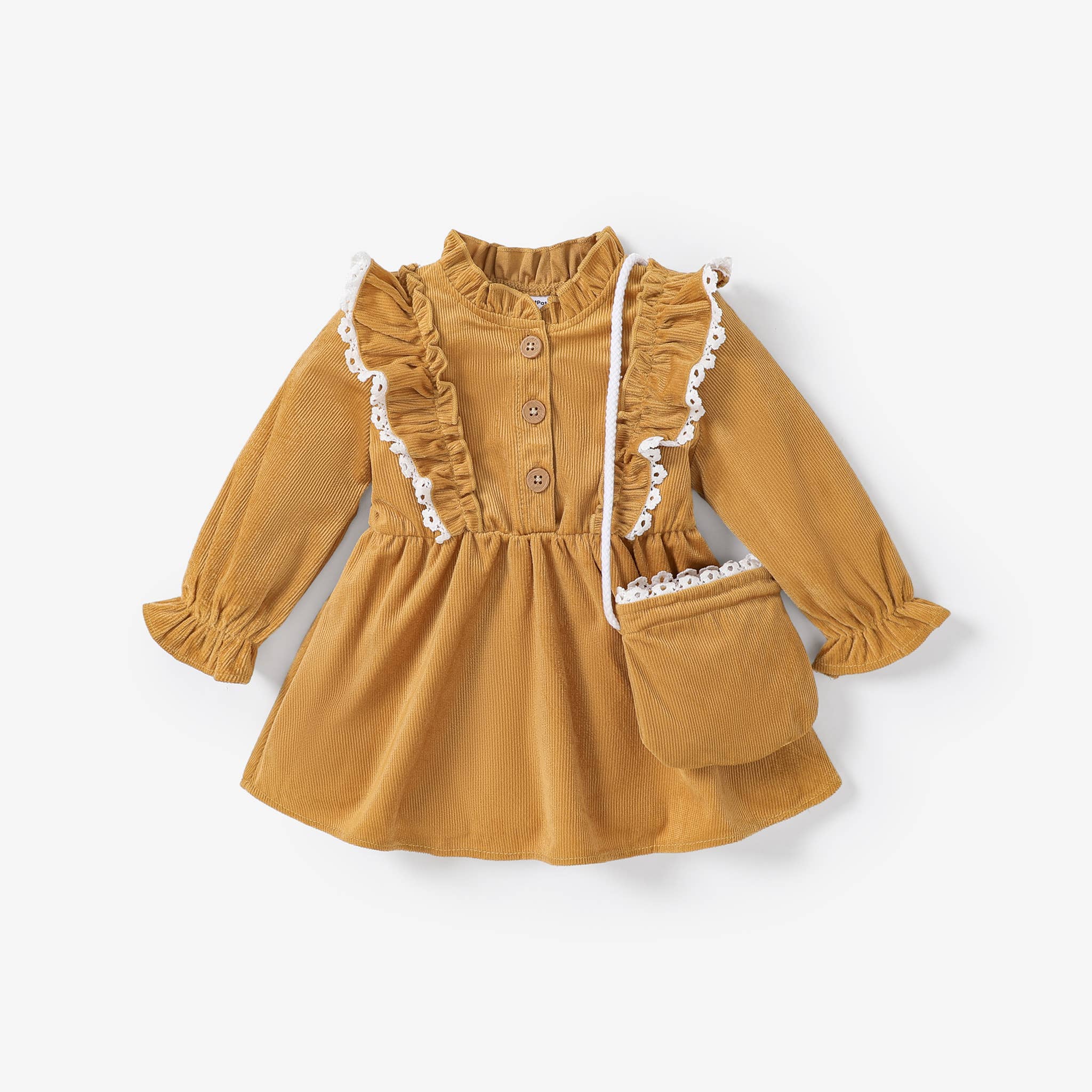 2pcs Toddler Girl Bowknot Design Ruffled High Low Long-sleeve Tee and Floral Print Leggings Set