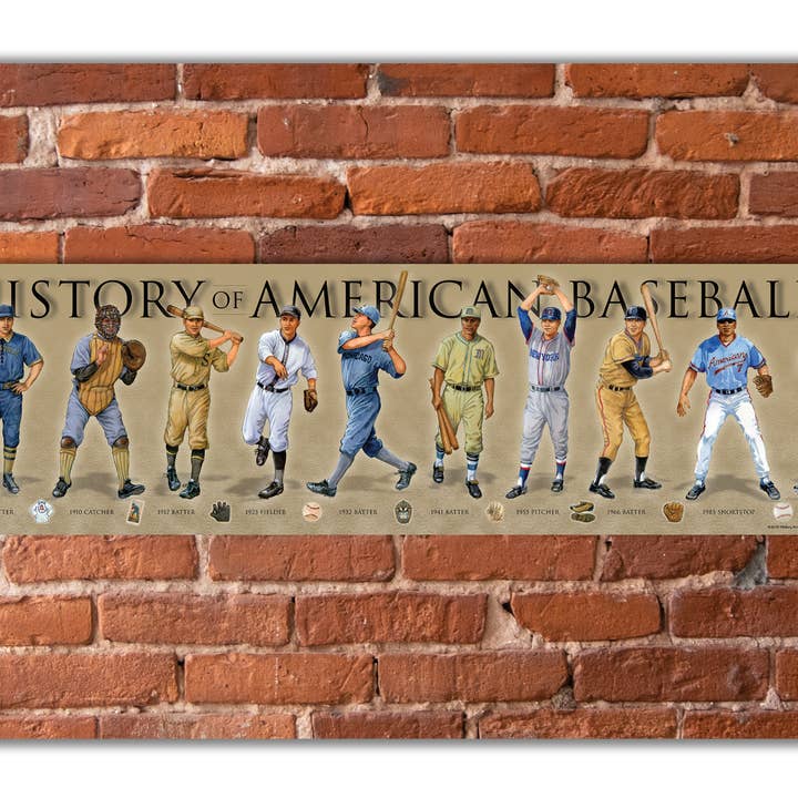 Béisbol, sin marco, 6 x 24 pulgadas para venta al por mayor de History America