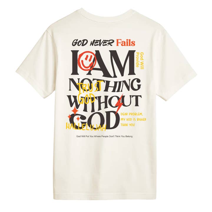 Nothing without God Tee | unisex | Cream for wholesale by Made By Yen