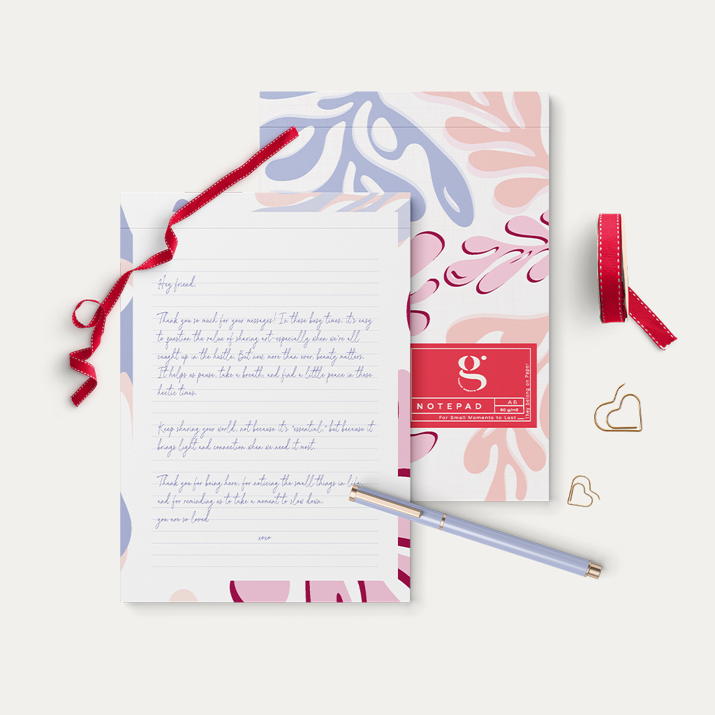 Glimmery Moments® - Wholesale Notepad - Biophilia - A Modern Lined Notepad for Handwritten Moments1