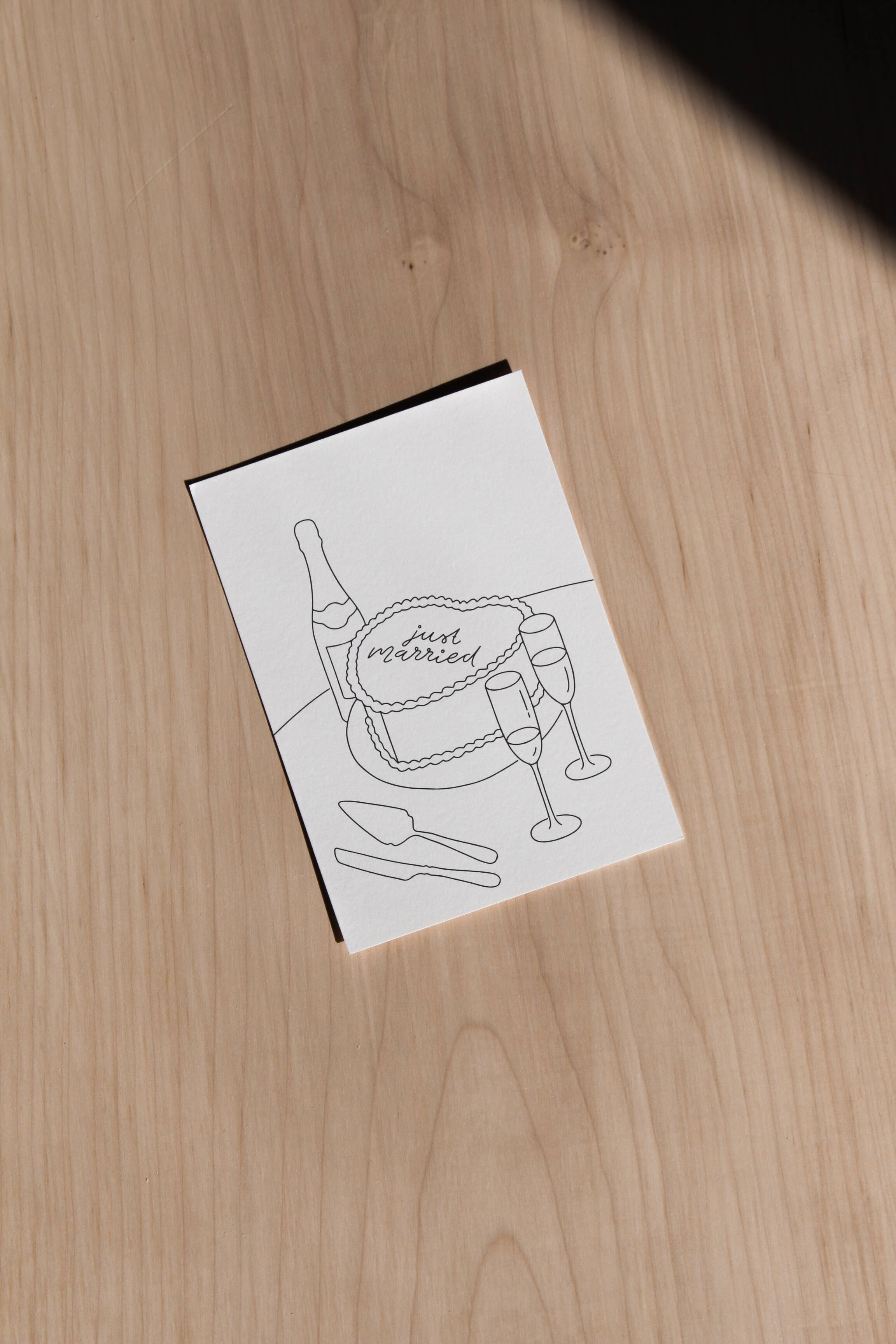 L'Atelier Samedi - Wholesale Postcard - Postcard 'just married' | Wedding card1