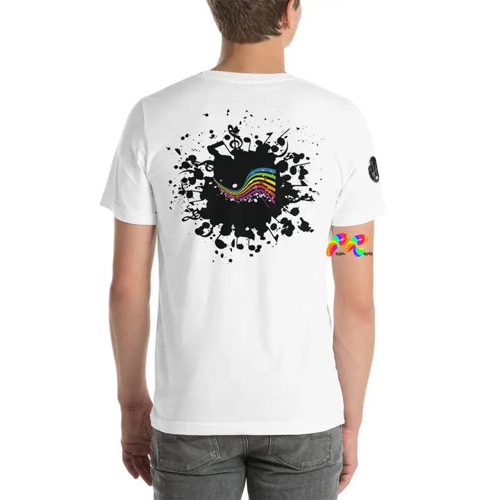Music Splat and Notes Unisex T-shirt för wholesale av Prism Raves
