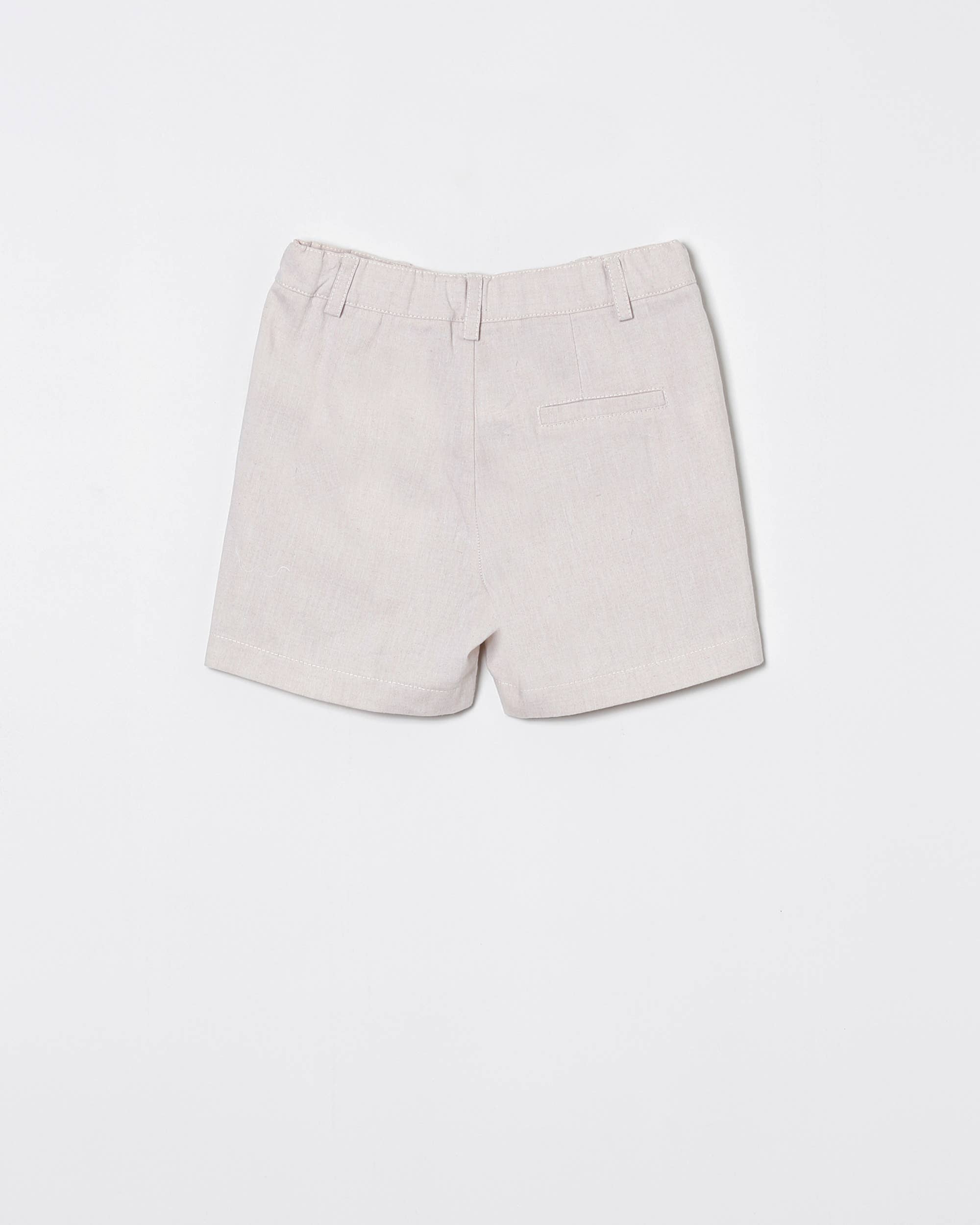 COCO ACQUA – Großhandel Top- & Shorts-Set – Kinder – Voile Flame Hemd mit langen Ärmeln und Leinen-Bermuda-Set2