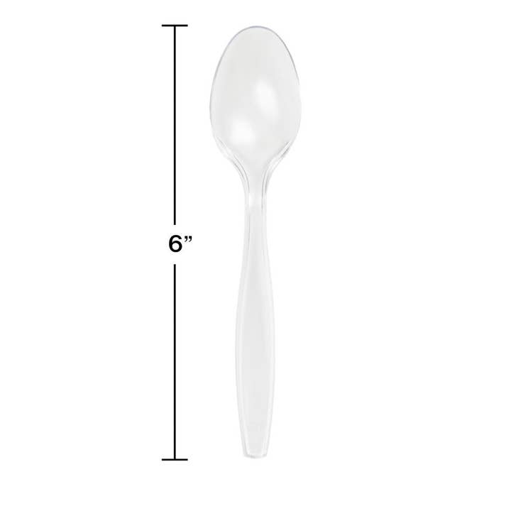 Bulk Party Decor - Wholesale Disposable Spoon - Bulk Clear Bulk Plastic Spoons (600 per Case)2