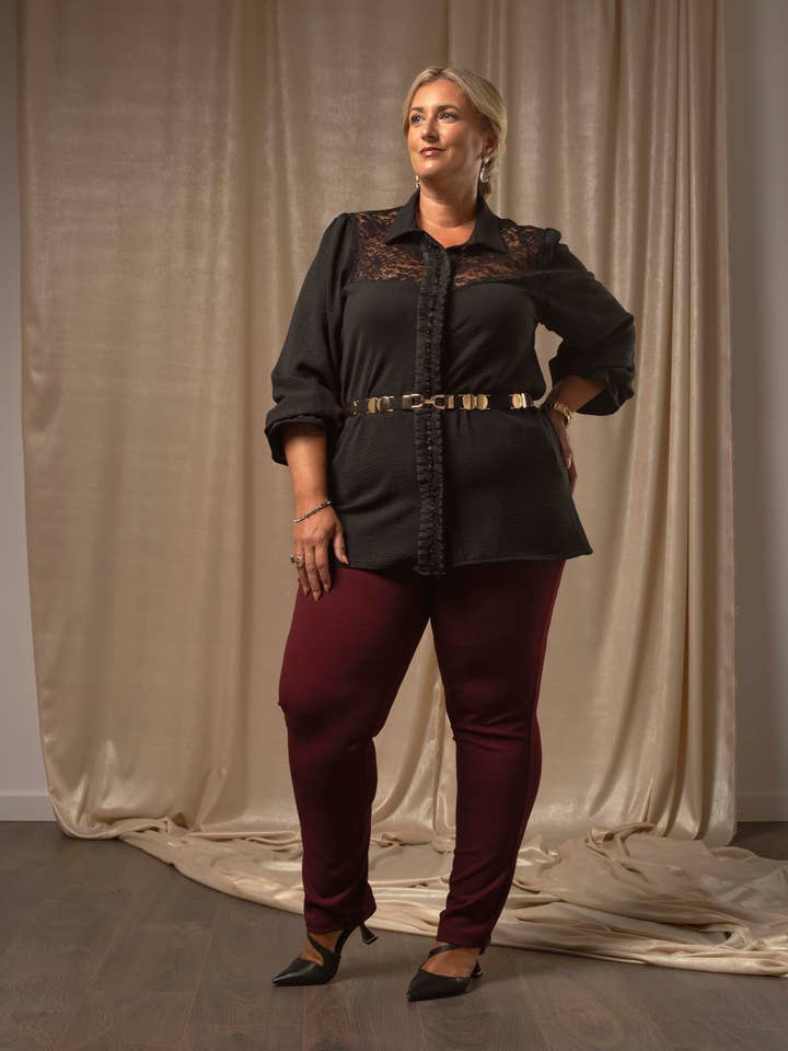 253053 - Pantalon en maille lisse Collection Automne Hiver Grandes Tailles pour la vente par Teresa Cardoso Oliveira