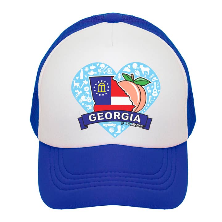 Georgia Heart Kids Trucker Hat for wholesale by JP Doodles