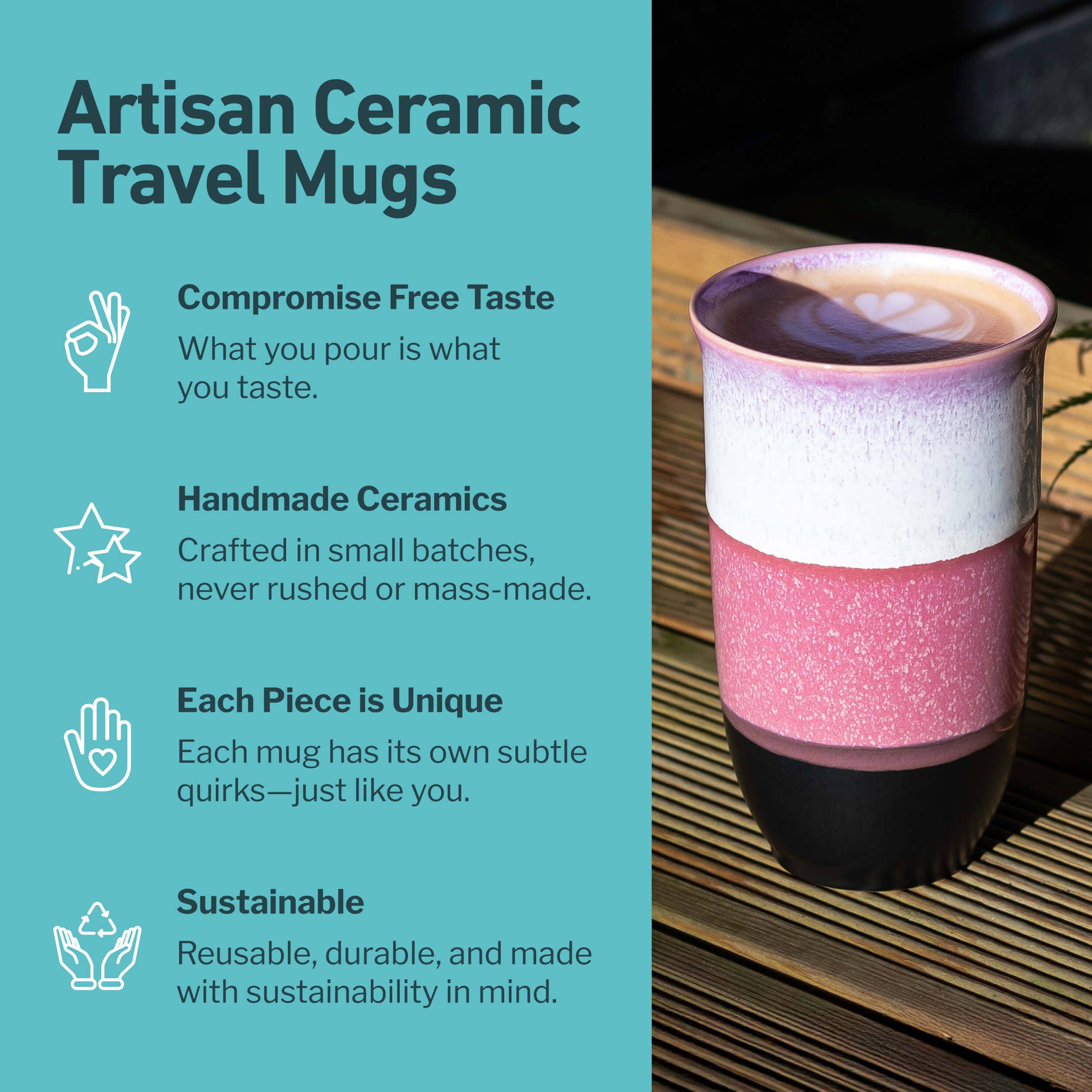 Nova Ceramics Travel Mugs - Wholesale Insulated Mug/Tumbler - Eclipse 16oz Ceramic Travel Mug – Reusable with Lid4