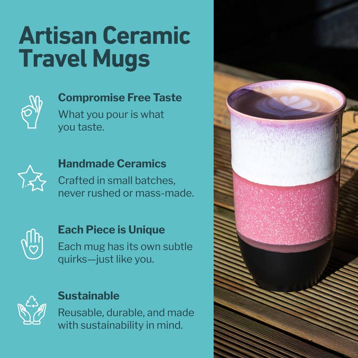 Nova Ceramics Travel Mugs - Wholesale Insulated Mug/Tumbler - Eclipse 16oz Ceramic Travel Mug – Reusable with Lid4