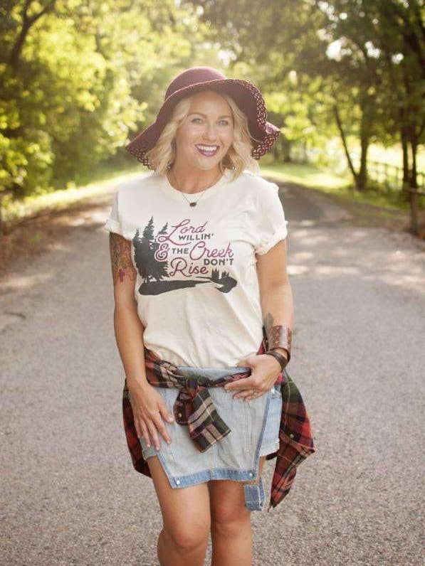 Lord Willin' & The Creek Don't Rise | Southern T-Shirt | Ruby’s Rubbish® for wholesale by Ruby’s Rubbish