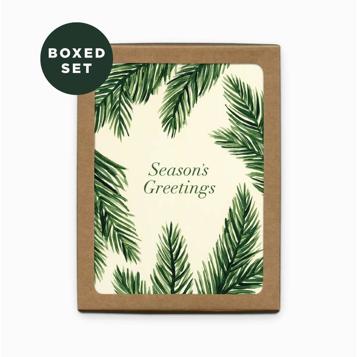 Winter Fir Season's Weihnachtskarte | Set mit 6 Stück für den Großhandel von Paper Anchor Co.