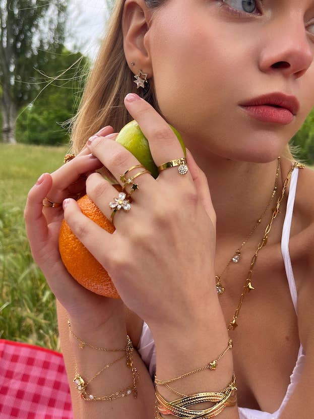 Anel em aço inoxidável 424RX182 por atacado de BYREN | ÉLINE L'ATELIER