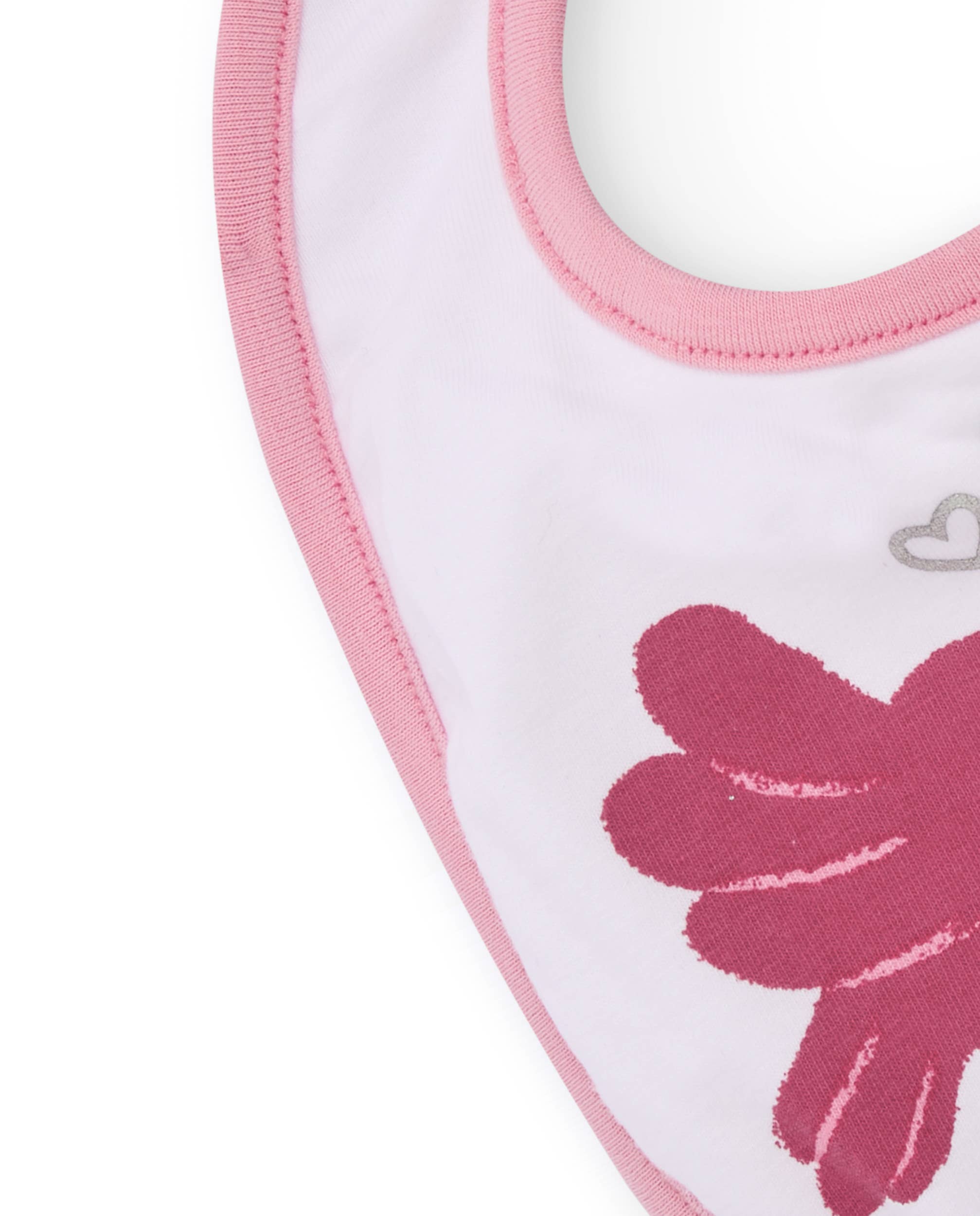 tuc tuc – wholesale Baby bib – baby – Set of two baby girl bibs in pink with animal prints3
