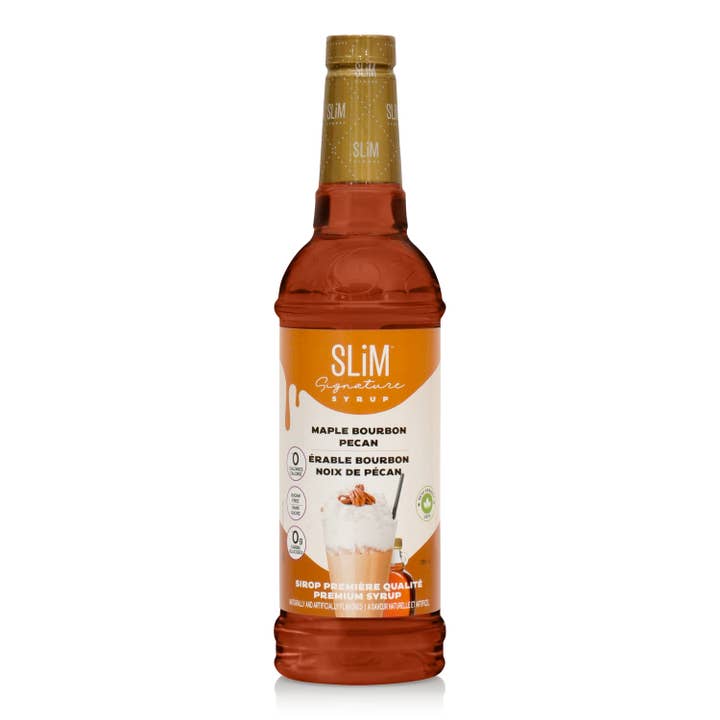 Slim Syrups Sugar Free Maple Bourbon Pecan Syrup for wholesale by Slim Syrups