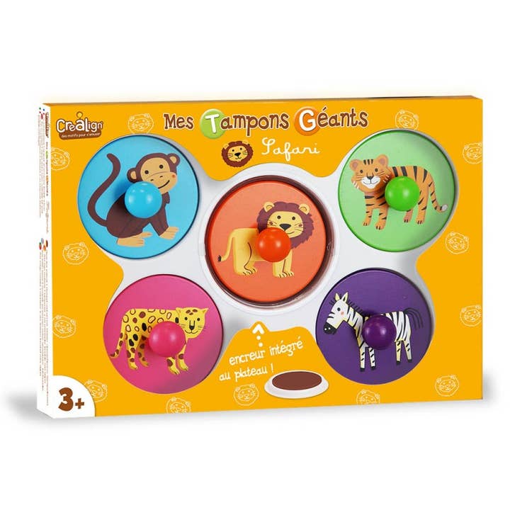 Créa Lign' – Großhandel Spielzeugset – Kinder – Meine riesigen Briefmarken: Safari