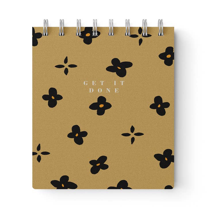 Bloc-notes de bureau Get It Done - Fleur pour la vente par Line & Script