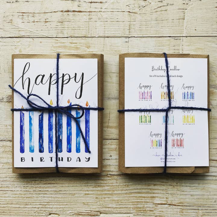 Birthday Candle Greeting Card - Set of 8 for wholesale by kcm studio, ink.