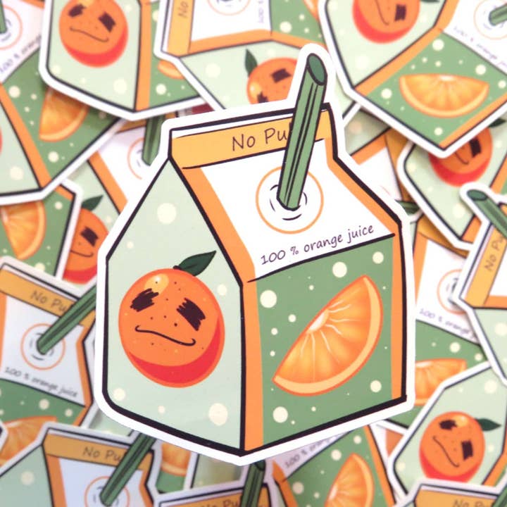 Autocollant Orange Juicy Juice pour la vente par Rico's Corner LLC