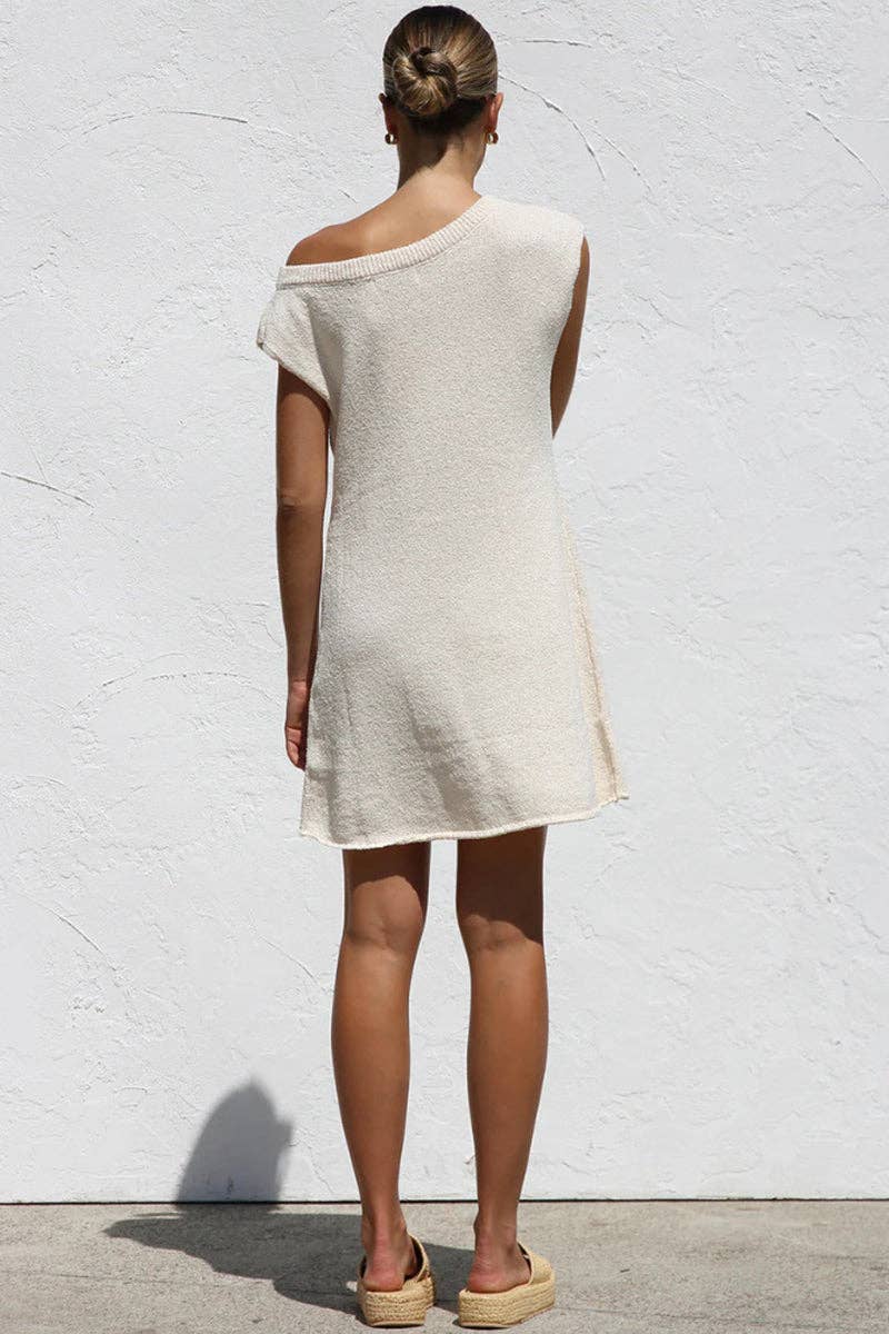 Mccolin - Venta al por mayor Vestido - Mujer - Minivestido tejido hombros descubiertos5