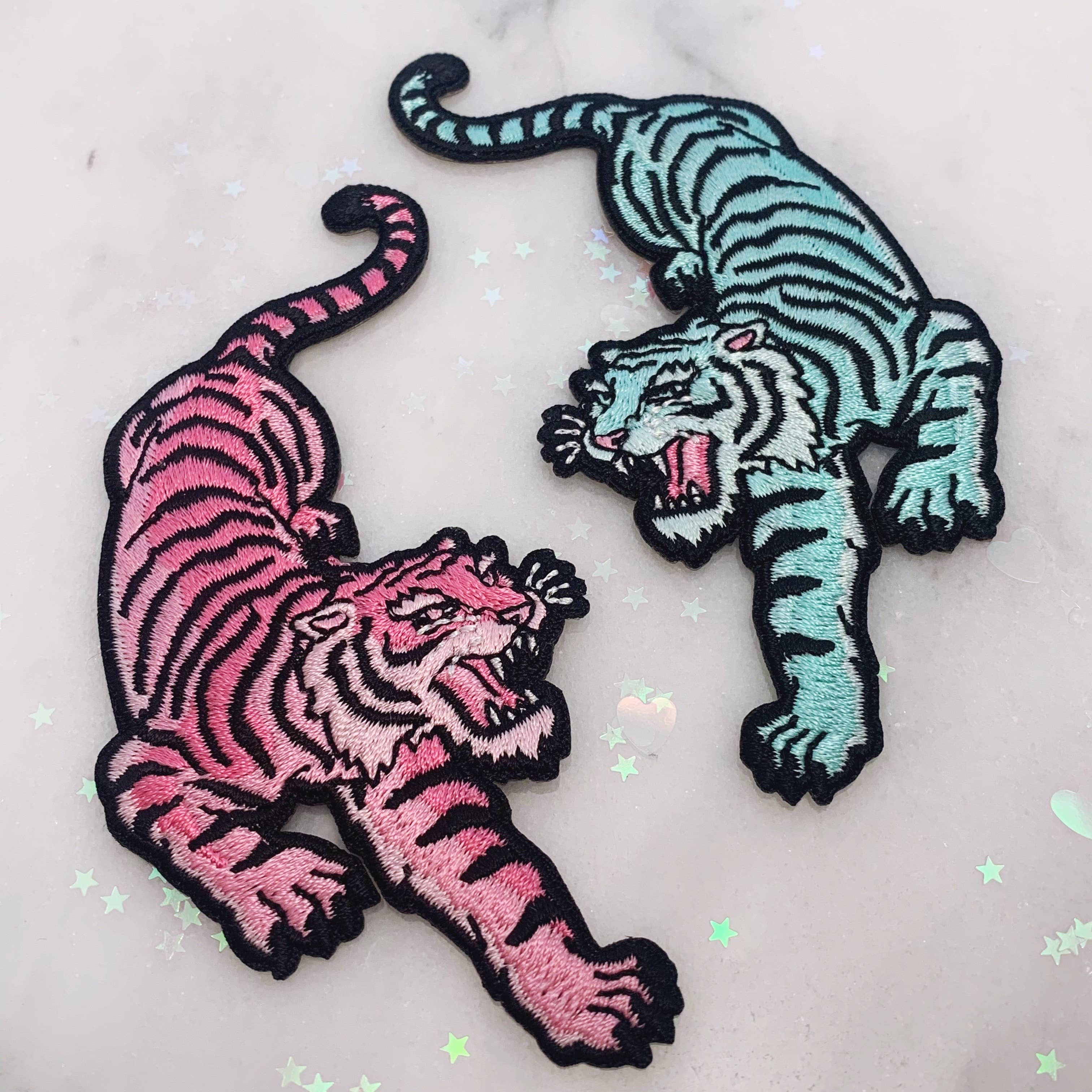 Wildflower + Co. - Wholesale Patch - Tiger patches in pastelkleuren6