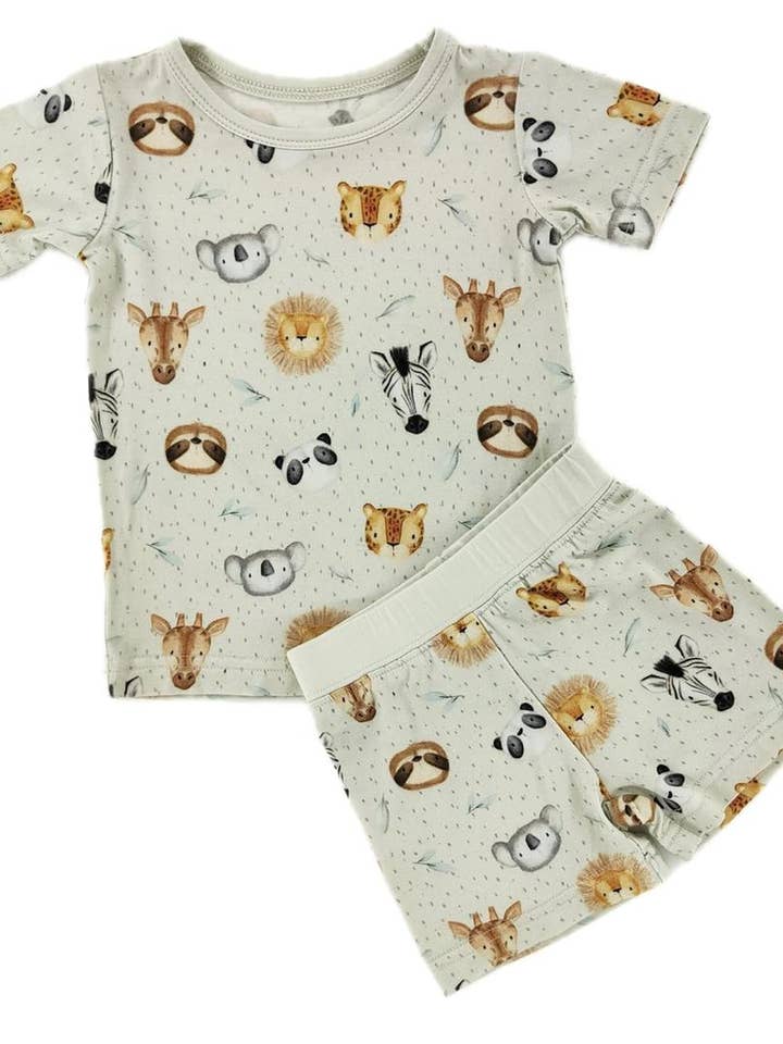 Jungle Friends Bamboo Shorts Set for wholesale by Little One Shop