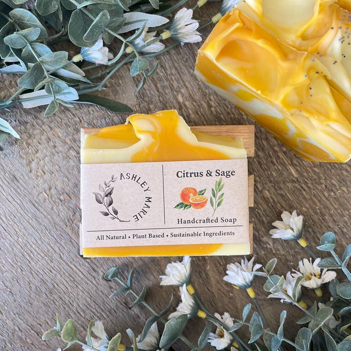 Ashley Marie Soap - Vente Pains de savon - Savon en barre agrumes et sauge2