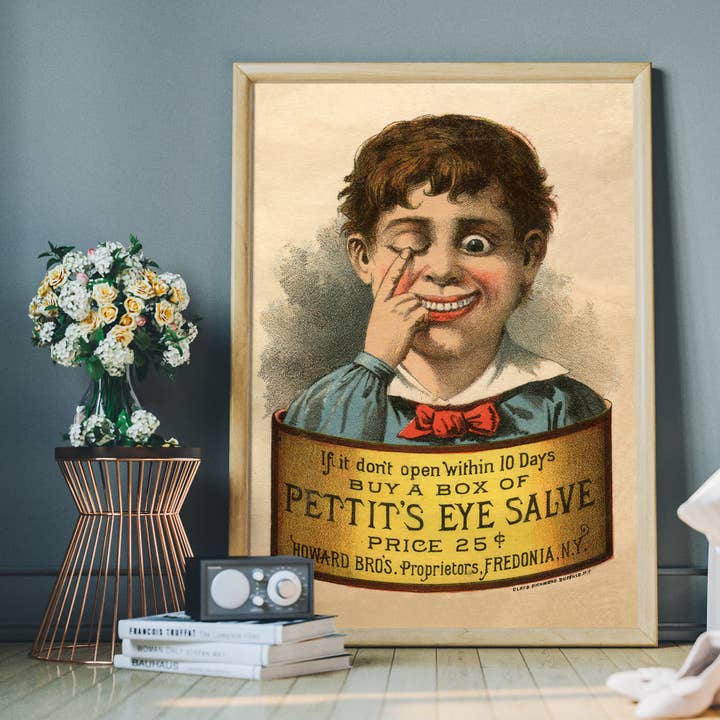 Ink & Drop - Wholesale Poster - Vintage Eye Salve Poster Print