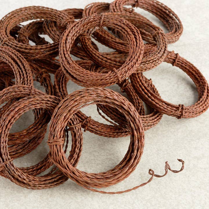 Factory Direct Craft - Wholesale Craft Supplies - 16 Gauge Rusty Tin Twisted Wire (25 rolls each 15 feet long)