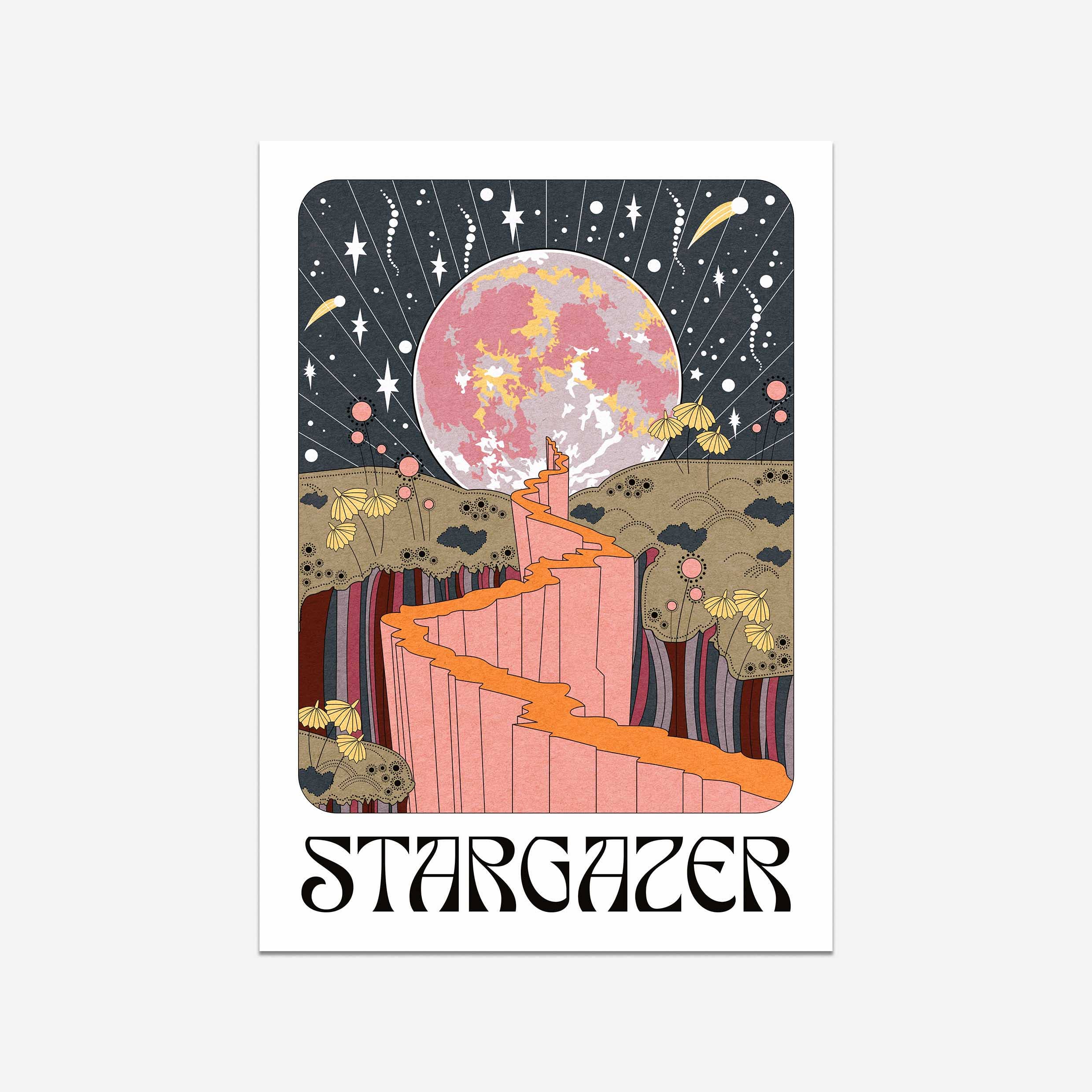 OMG Kitty – wholesale Art print – Stargazer Tarot Card Style Celestial Boho Art Print5