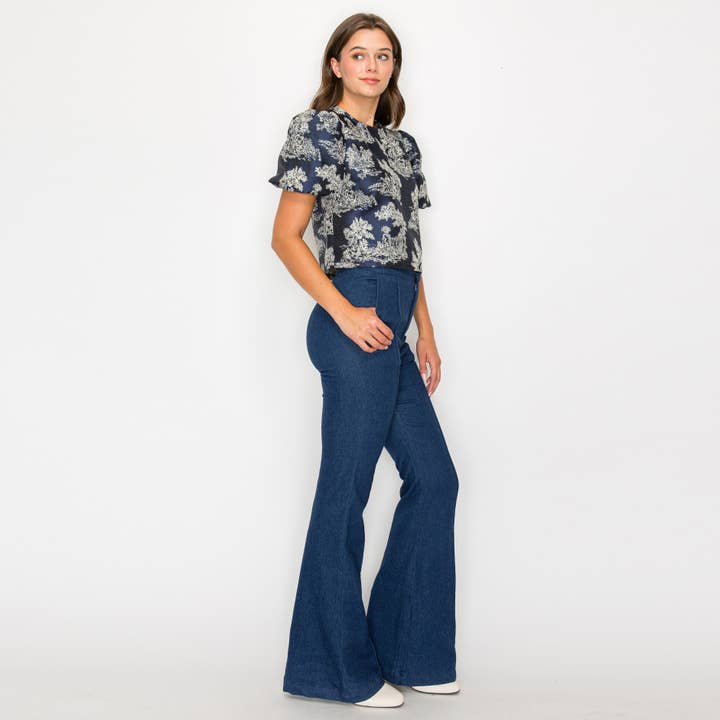 LoveWednesday - Wholesale Blouse - Women's - Toile Jacquard pattern top - LWT18006