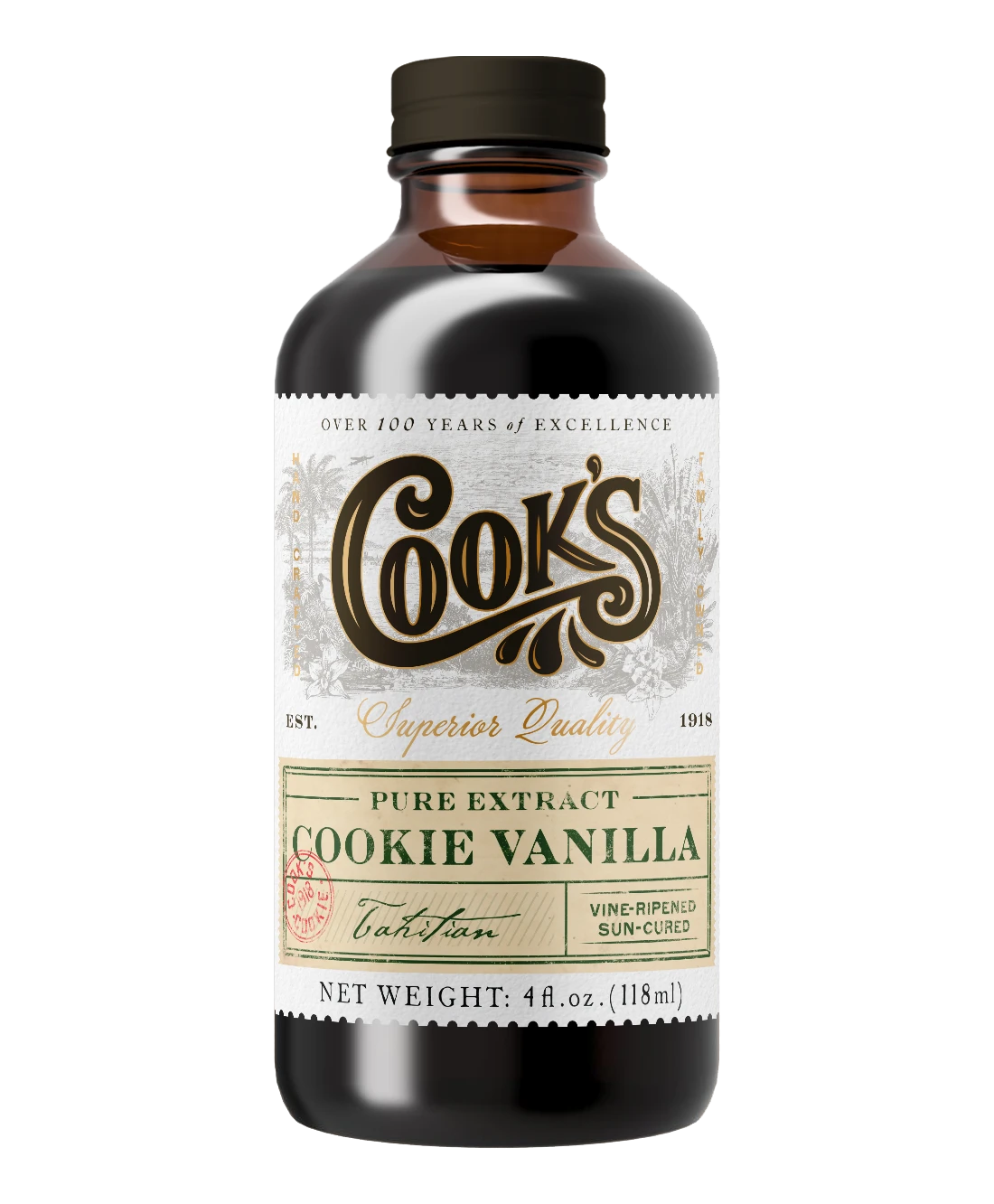 Pure Tahitian Blend Vanilla Extract - Cookie
