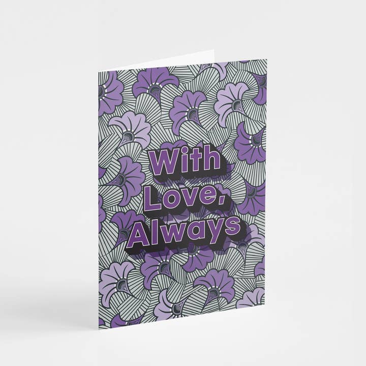 Com Amor, Sempre - Cartão de Saudação por atacado de Shaven Raven Designs