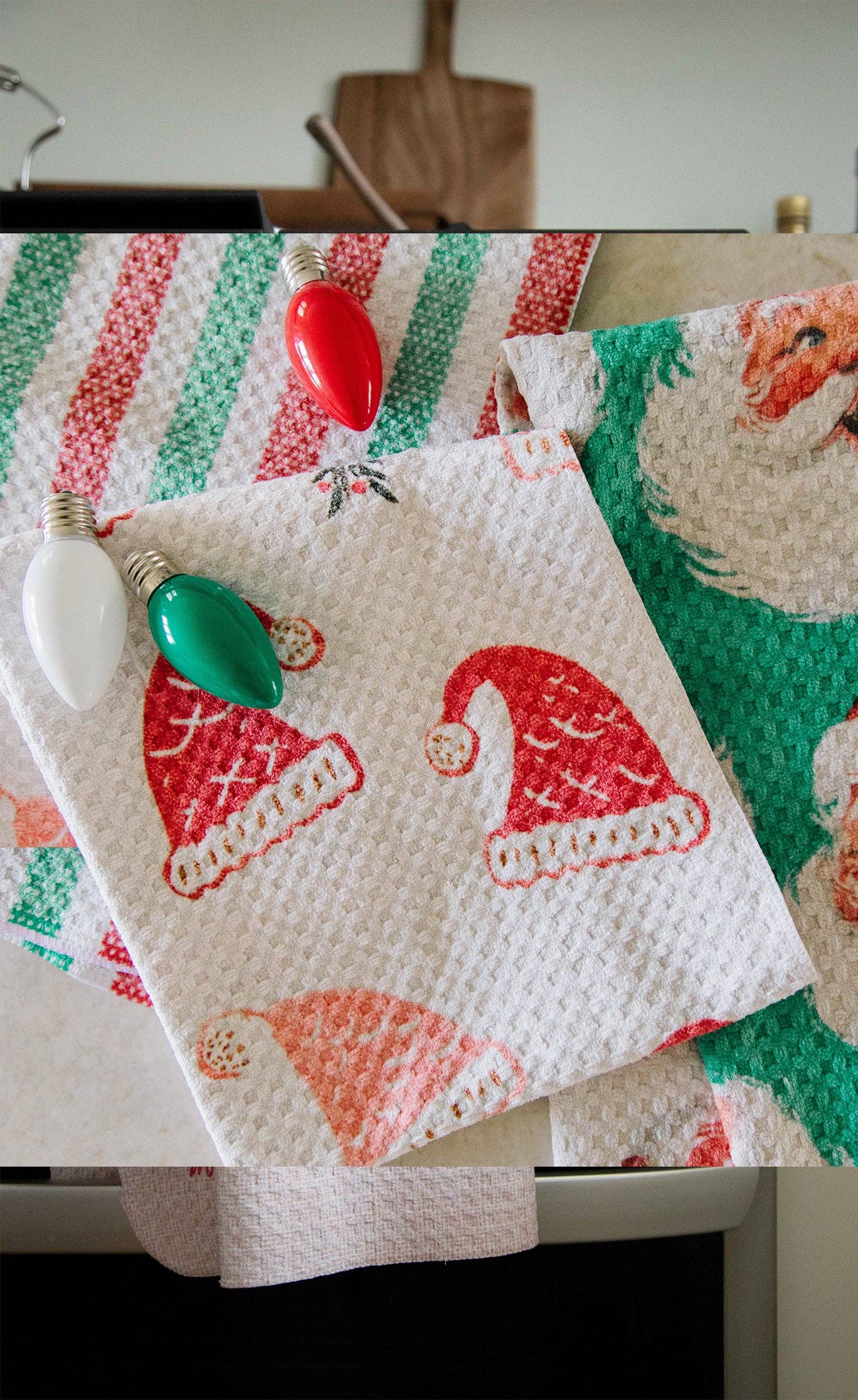 Loom Loom – Engroshandel Viskestykke – Glædelig jul Vendbar3