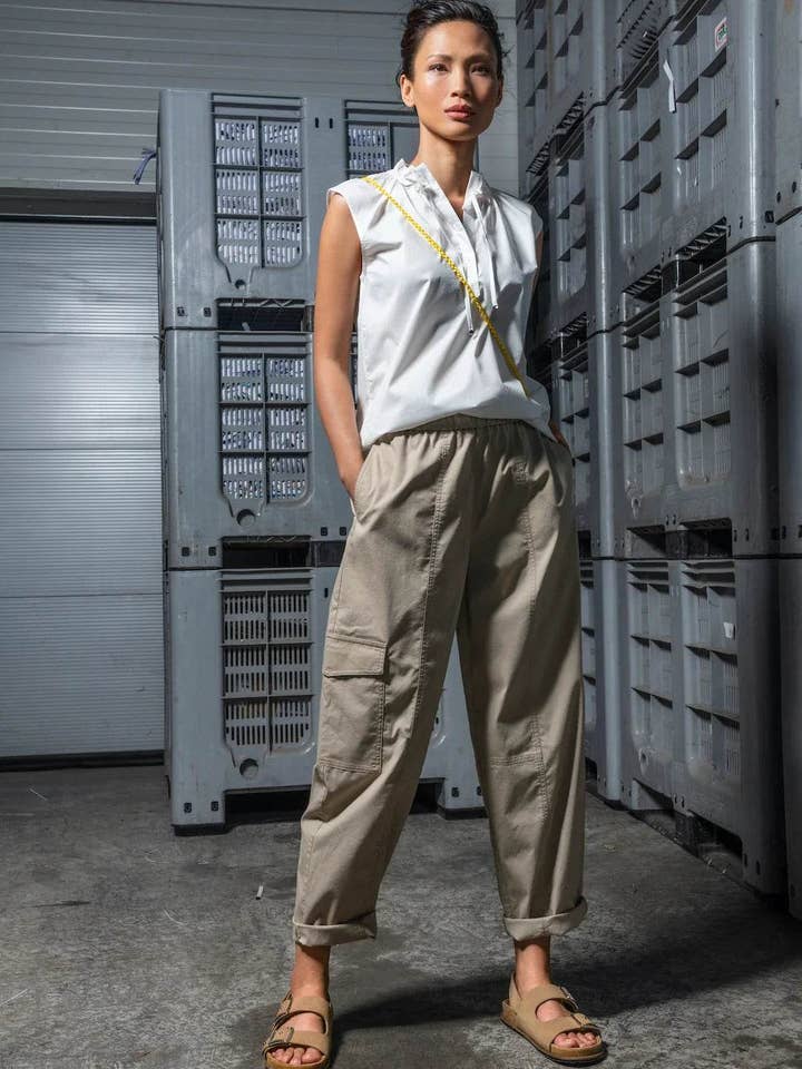 Blusa de Popelina sem Mangas por atacado de Spoon