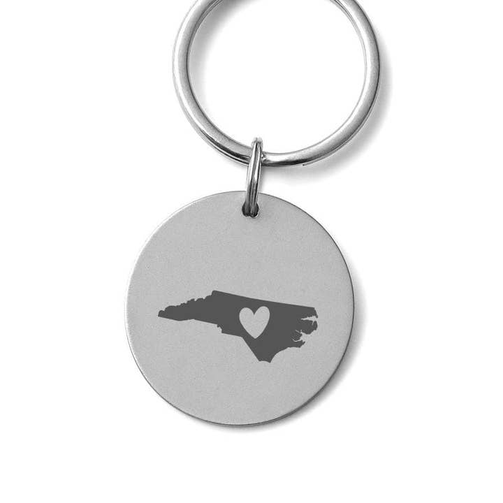 North Carolina State Outline Keychain & Souvenir Gift for wholesale by North Star Rustics Too