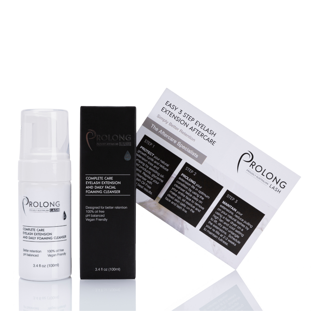 Prolong Lash - Wholesale Eyelash/brow serum - CLIENT AFTERCARE CARDS - FOAMING CLEANSER X 5 CARDS3