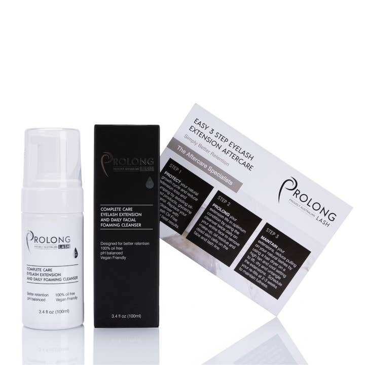 Prolong Lash - Wholesale Eyelash/brow serum - CLIENT AFTERCARE CARDS - FOAMING CLEANSER X 5 CARDS3