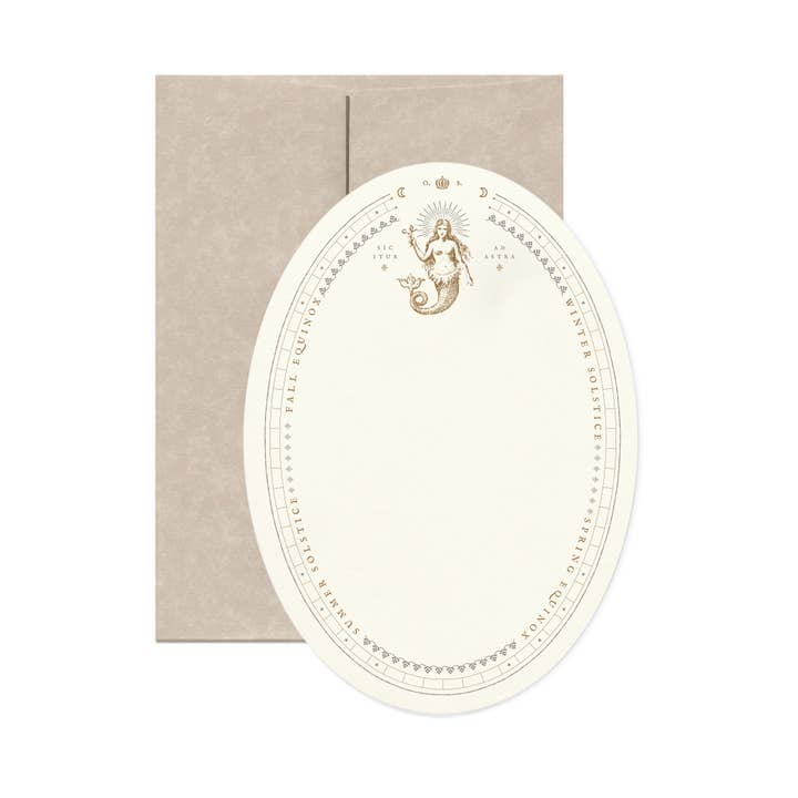 Sic Itur Ad Astra Oval Greeting Card for wholesale by Open Sea