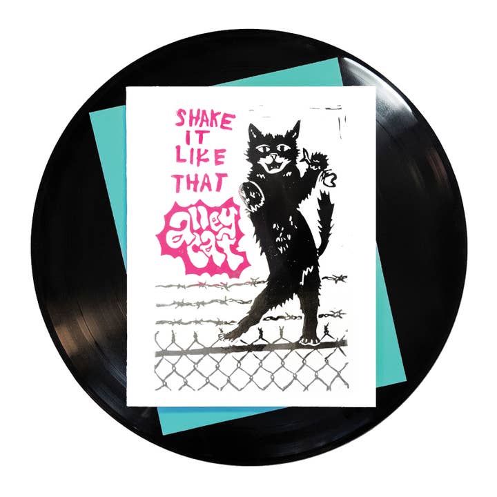 Shake It Like Tat Alley Carte de vœux pour chat pour la vente par Foreignspell