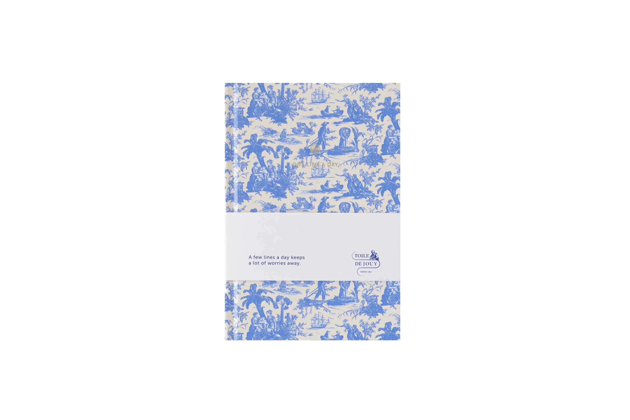 A-Journal Stationery - Wholesale Notebook - A-Journal One Line a Day Toile de Jouy - Blue0